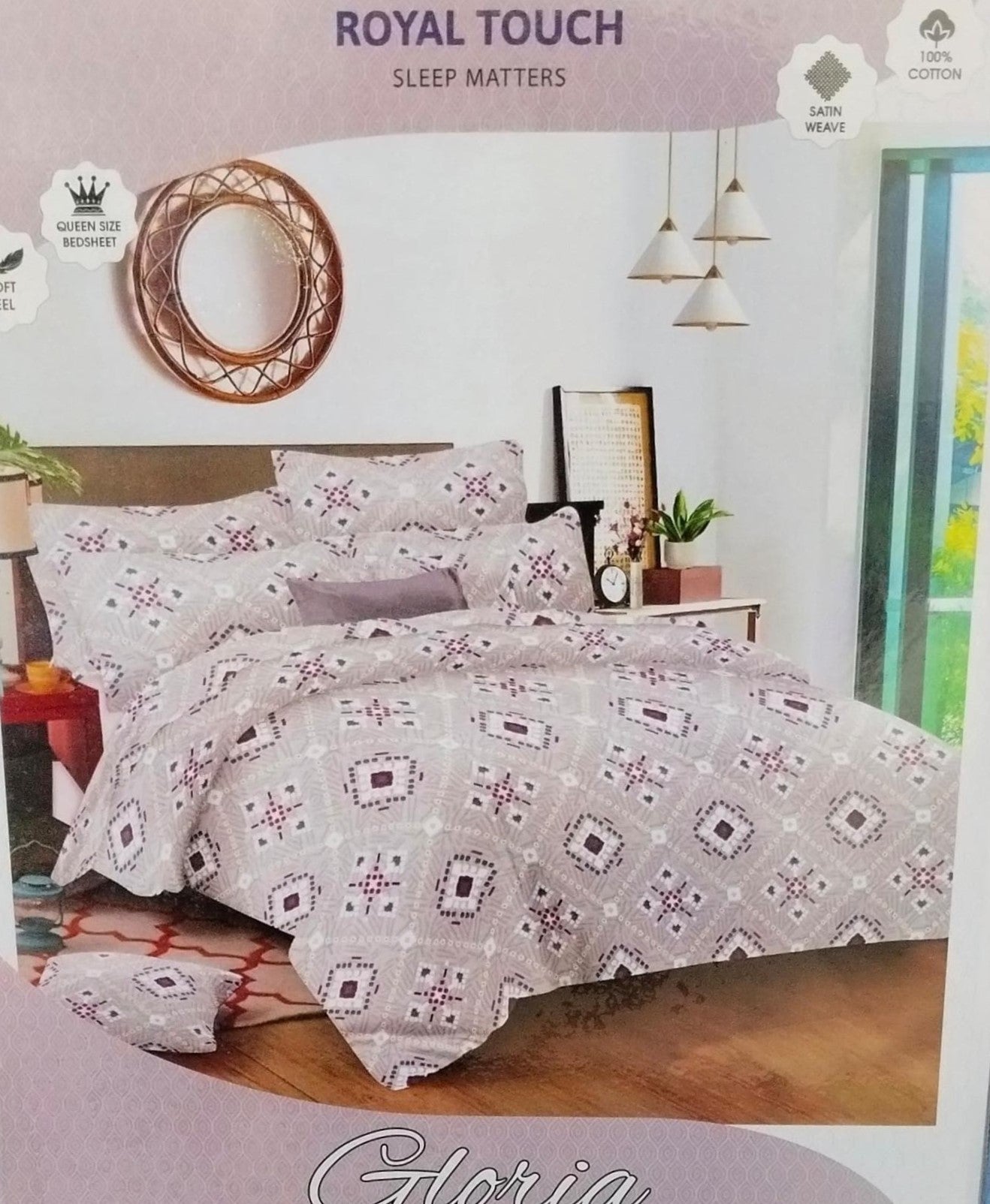 M.R. Saree Emporium Gloria Queen Size Bedsheet – Soft Cotton