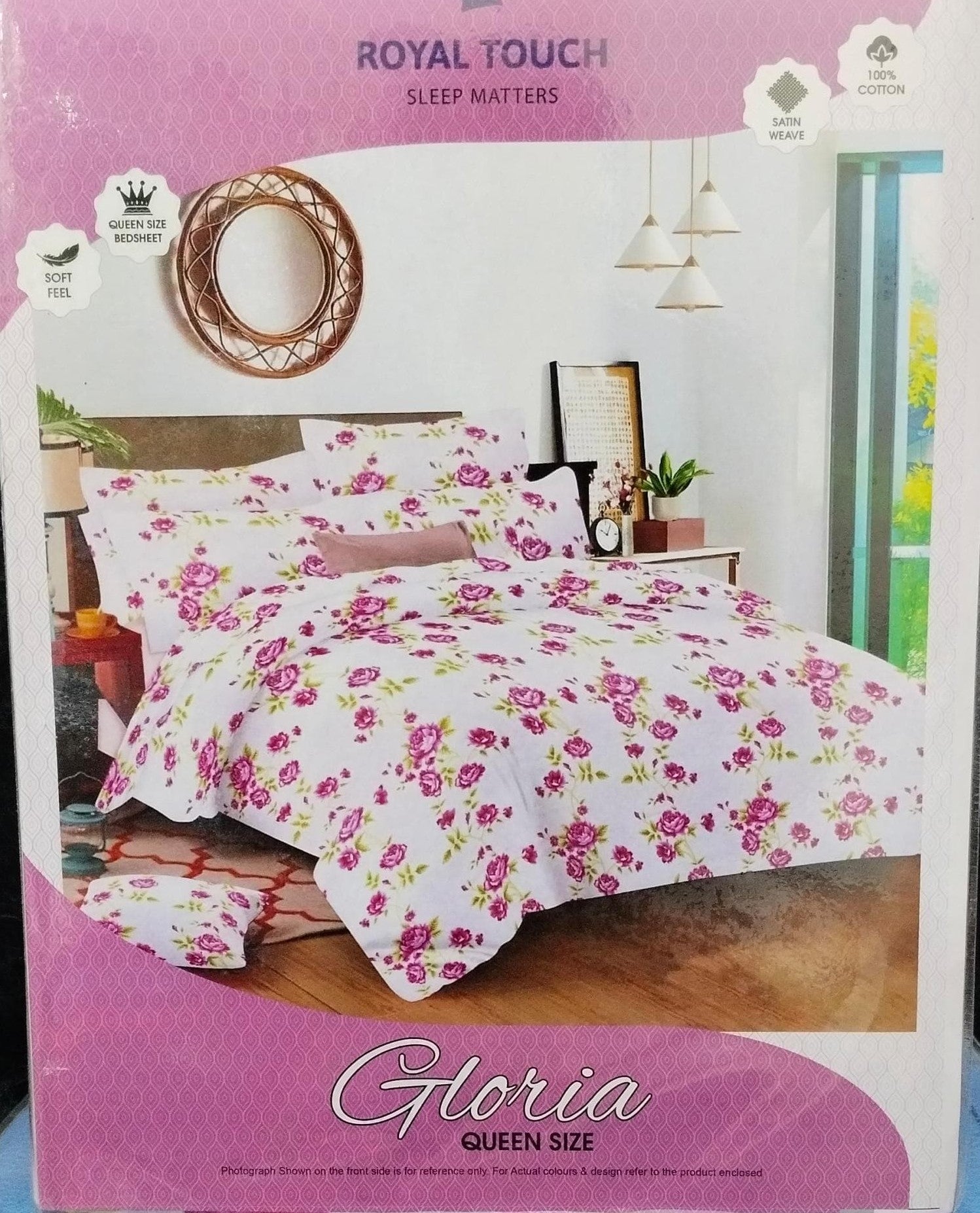 M.R. Saree Emporium Gloria Queen Size Bedsheet – Soft Cotton