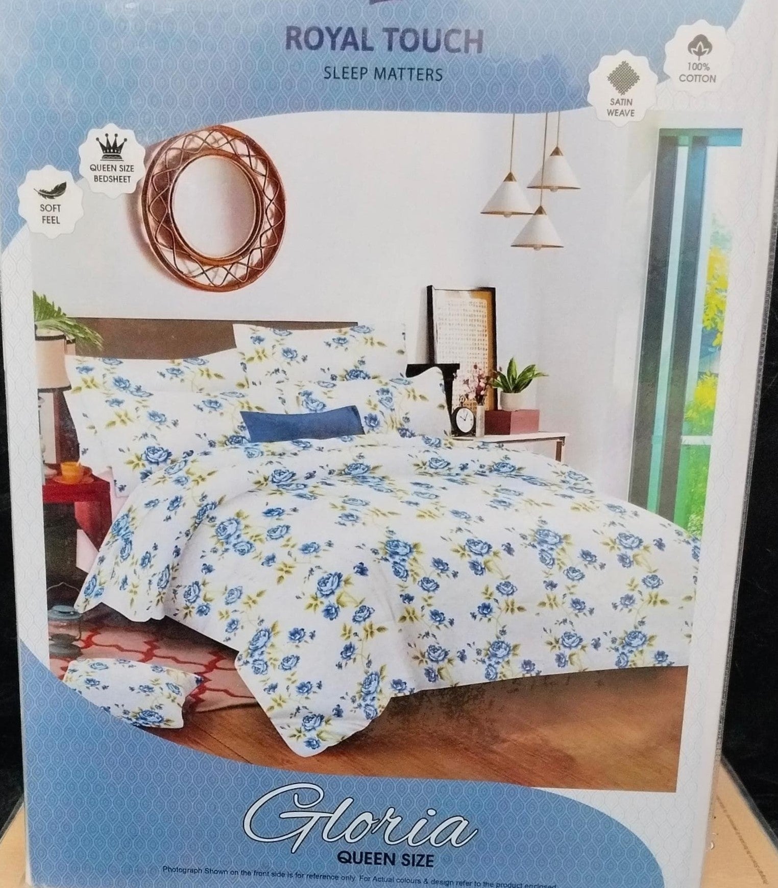 M.R. Saree Emporium Gloria Queen Size Bedsheet – Soft Cotton