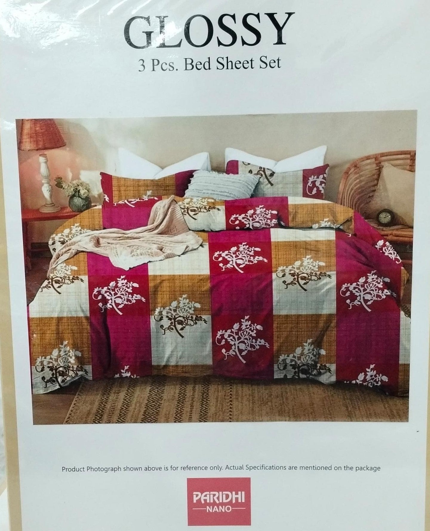 M.R. Saree Emporium Glossy Double Bed Bedsheet – Soft Cotton