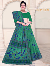 Golden Beauty Pure Cotton Printed Saree – Traditional Wear M.R. Saree Emporium