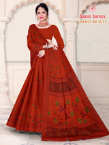 Shagun Sarees Golden Beauty Cotton Printed Saree – Traditional Wear M.R. Saree Emporium