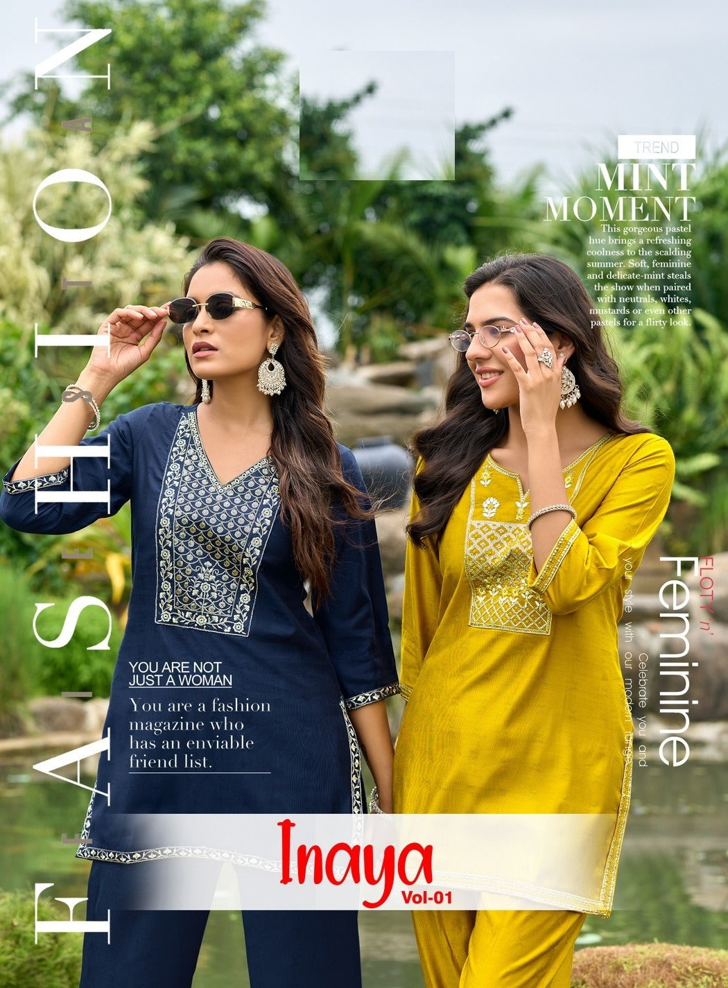 INAYA VOL-1 – Straight Top with Pant Palazzo Cord Set -M.R. Saree Emporium