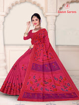 Shagun Sarees Krishna Cotton Printed Saree – Traditional Wear M.R. Saree Emporium