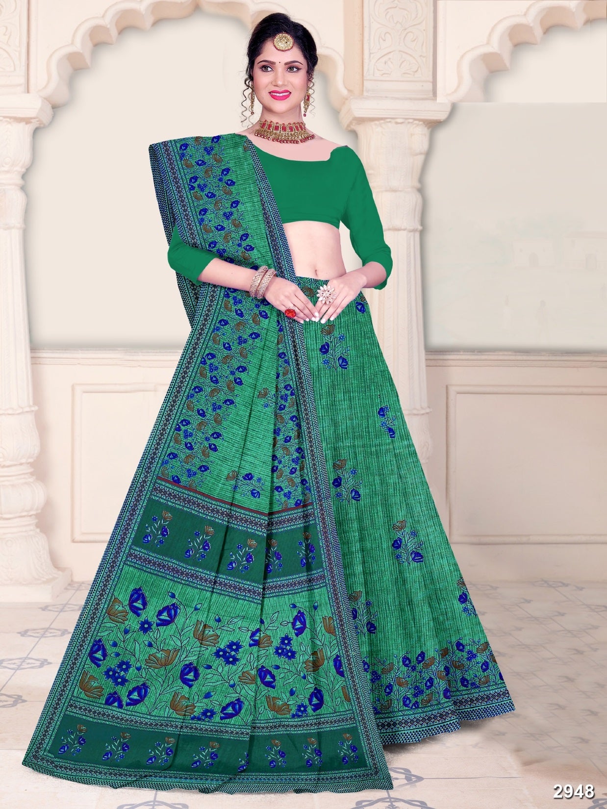 Krishna Pure Cotton Printed Saree – Traditional Wear M.R. Saree Emporium