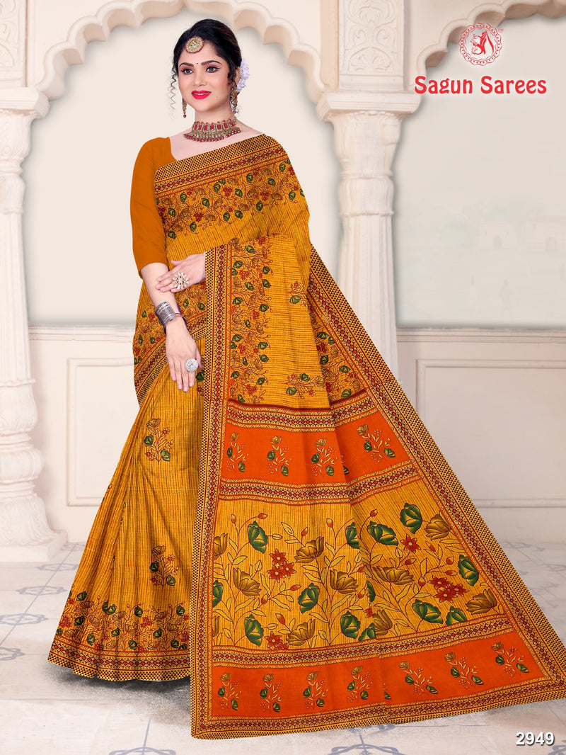 Shagun Sarees Krishna Cotton Printed Saree – Traditional Wear M.R. Saree Emporium
