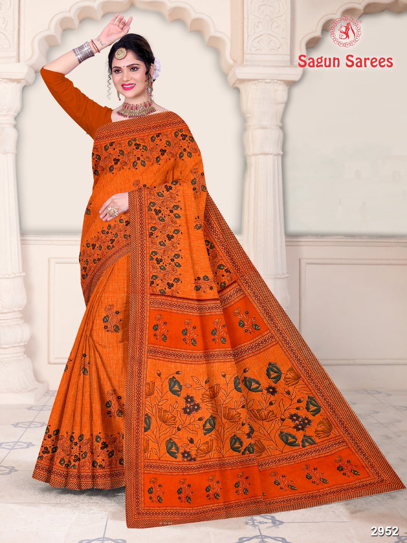 Shagun Sarees Krishna Cotton Printed Saree – Traditional Wear M.R. Saree Emporium