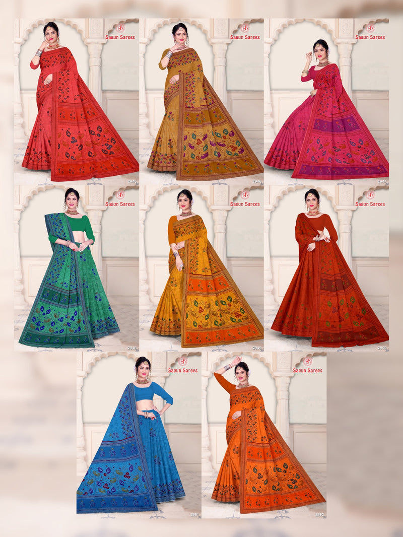 Shagun Sarees Krishna Cotton Printed Saree – Traditional Wear M.R. Saree Emporium