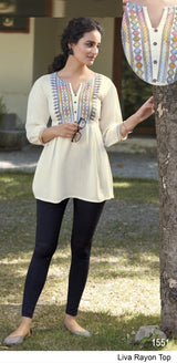 Elegant Cotton Kurti with Multiple Colors – Dark Navy, Khaki & Cream | M.R. Saree Emporium