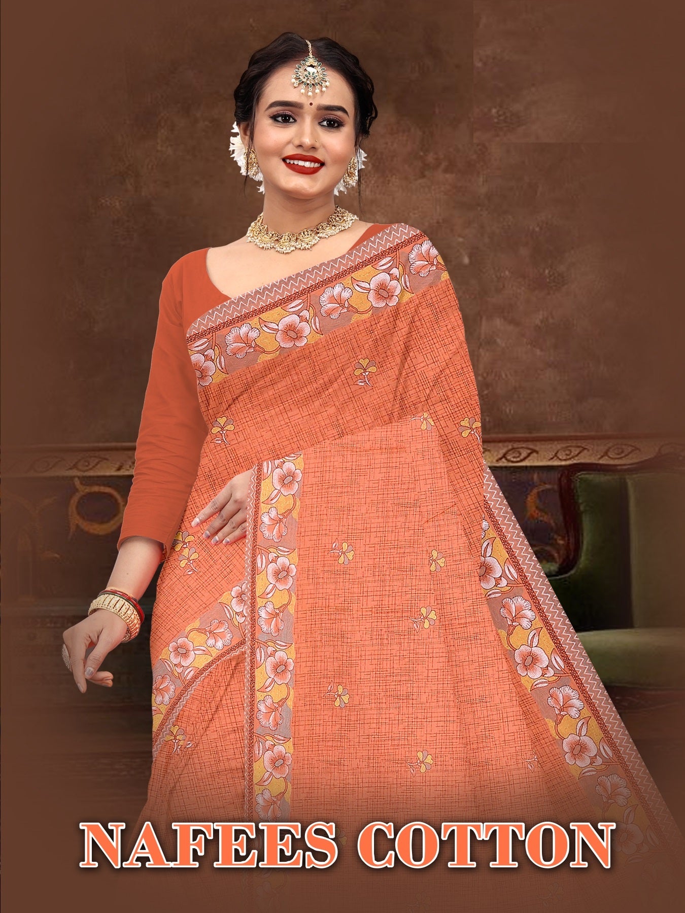 Nafees Pure Cotton Print Saree Set of 8 – M.R. Saree Emporium