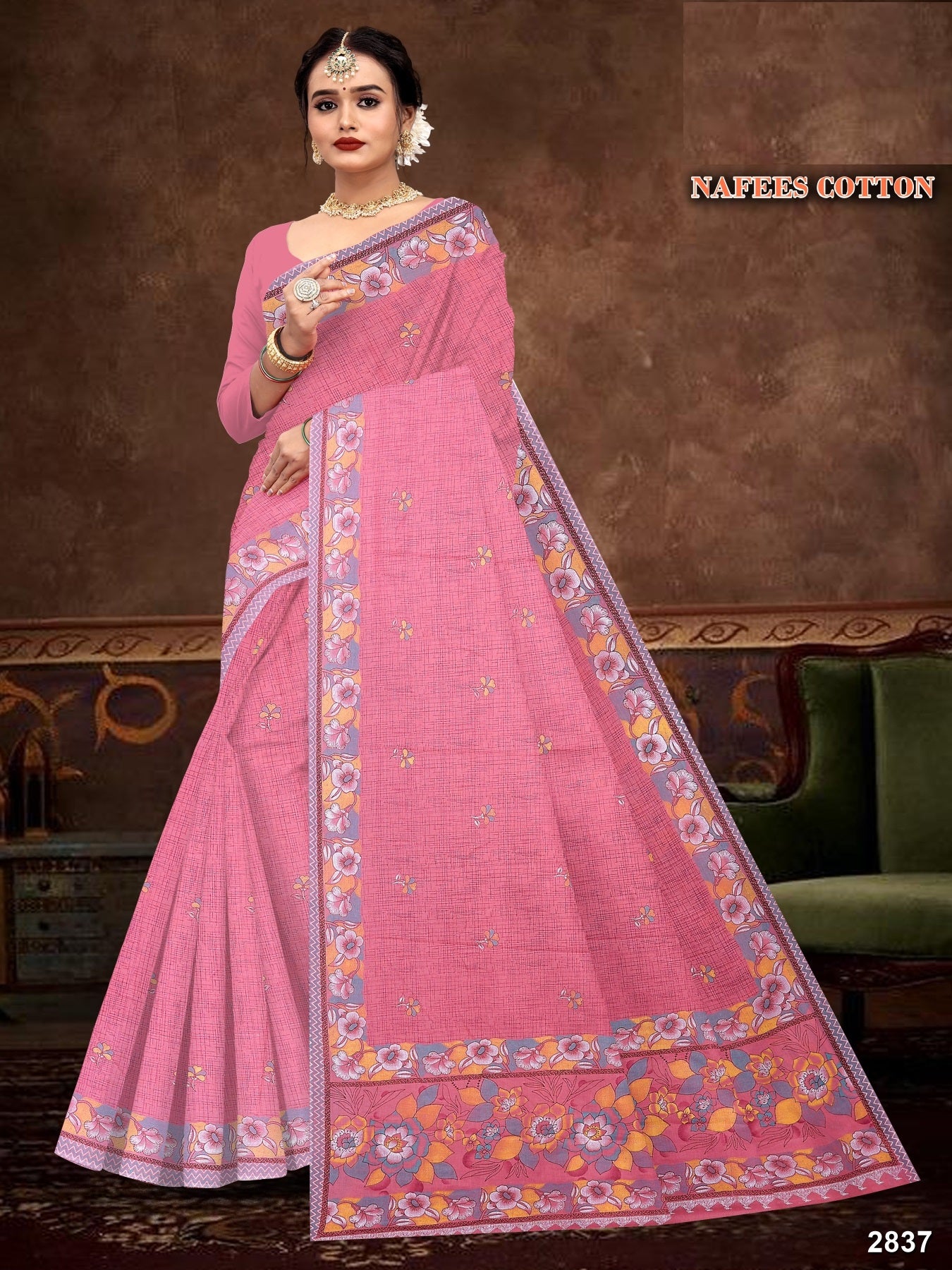 Nafees Pure Cotton Print Saree Set of 8 – M.R. Saree Emporium