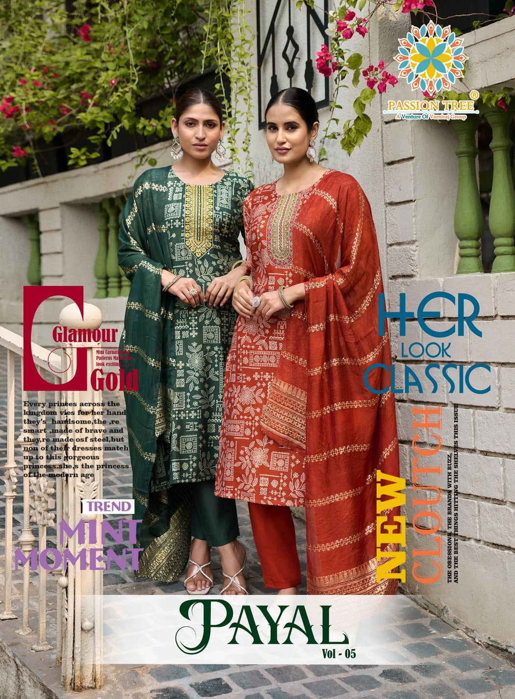 Payal Vol-05 Straight Kurti Pant Dupatta 8 PCS Set – M.R. Saree Emporium