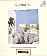 Romania 100% Cotton Double Bed Bedsheet with 2 Pillow Covers | M.R. Saree Emporium