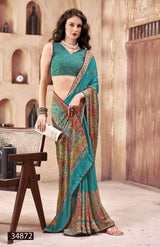 Sajaniya Vol-4 Saree with Fancy Swarovski Work Vallabhi Prints – M.R. Saree Emporium