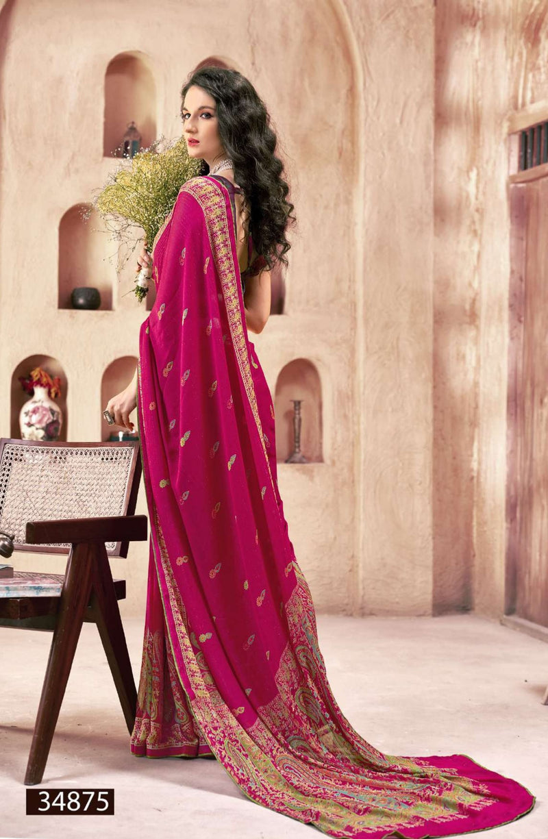 Sajaniya Vol-4 Saree with Fancy Swarovski Work Vallabhi Prints – M.R. Saree Emporium