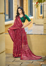 Starin Star Vol-02 Chiffon Fancy Print Saree with Elegant Border – M.R. Saree Emporium
