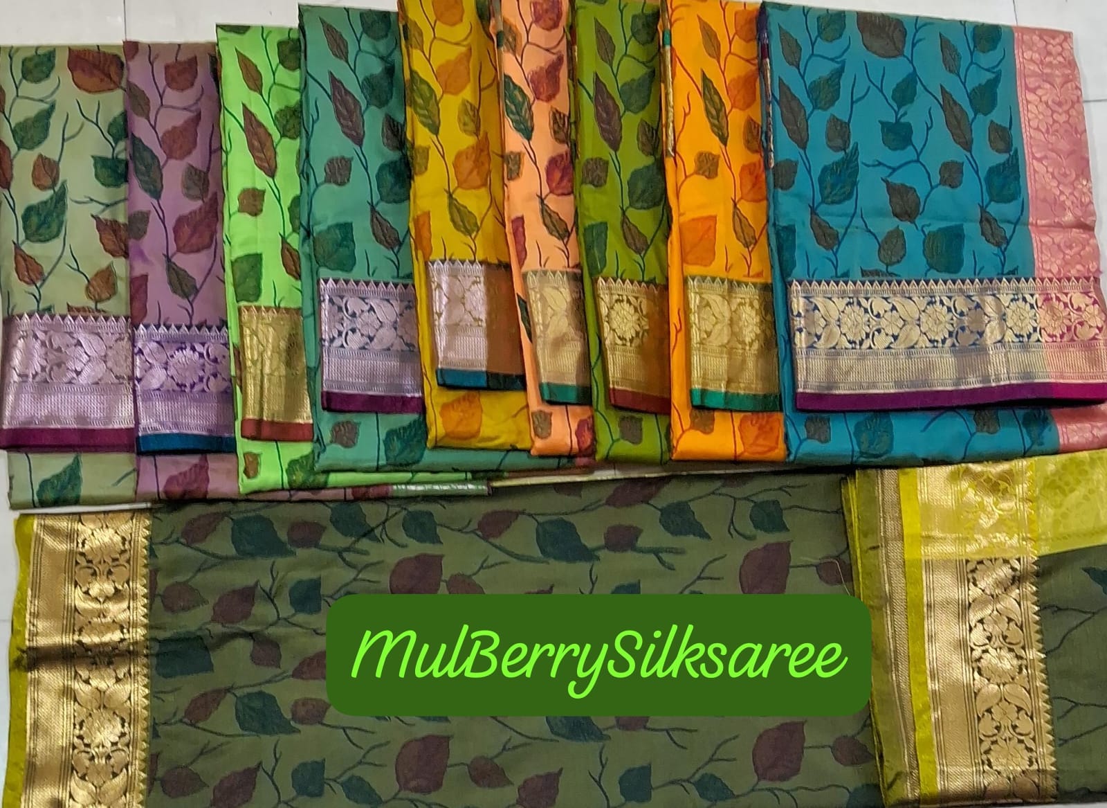 Mulberry Silk Saree – Ikat Inspired Design with Zari Border M.R. Saree Emporium