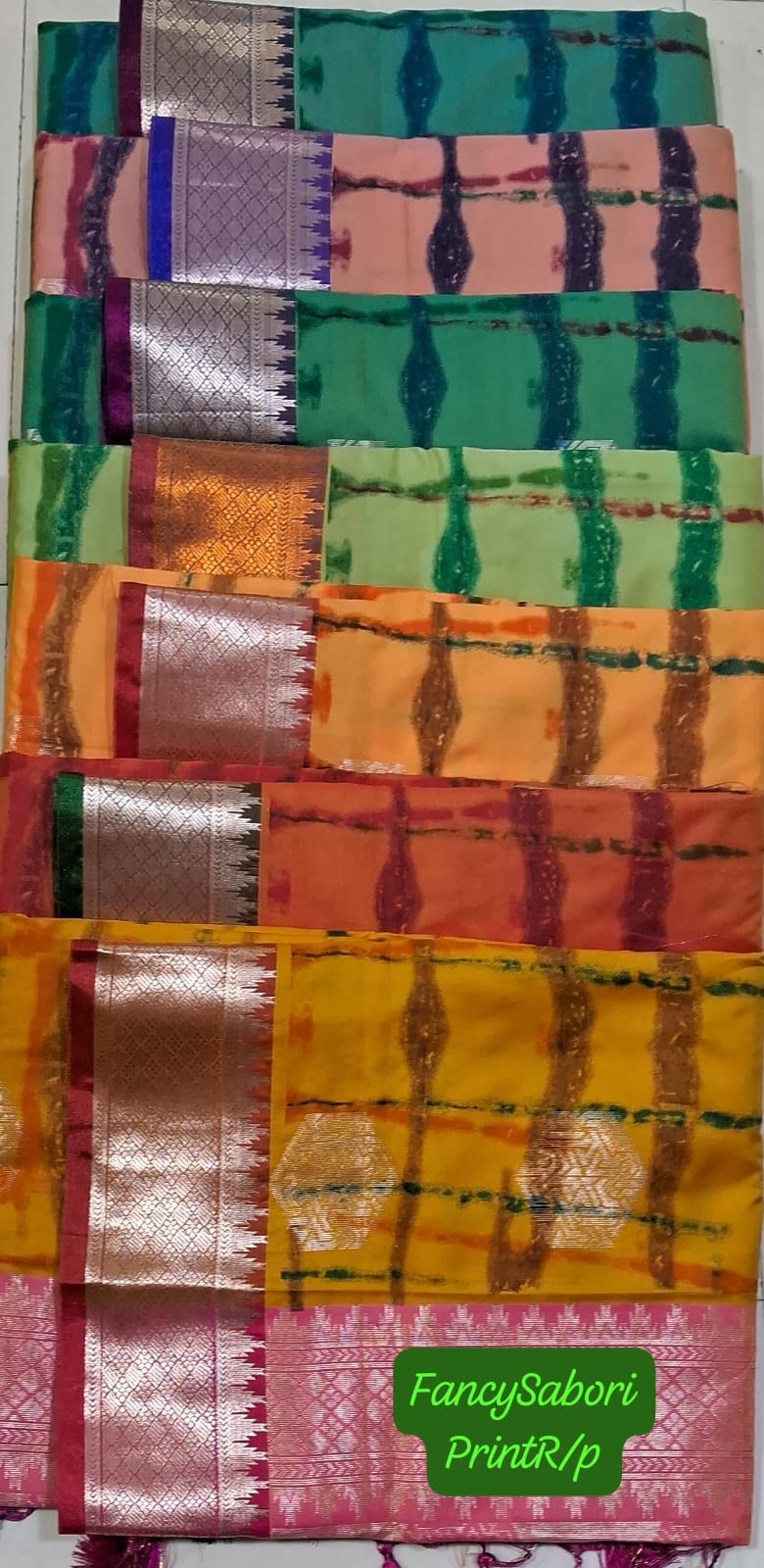 Mulberry Silk Saree – Ikat Inspired Design with Zari Border M.R. Saree Emporium