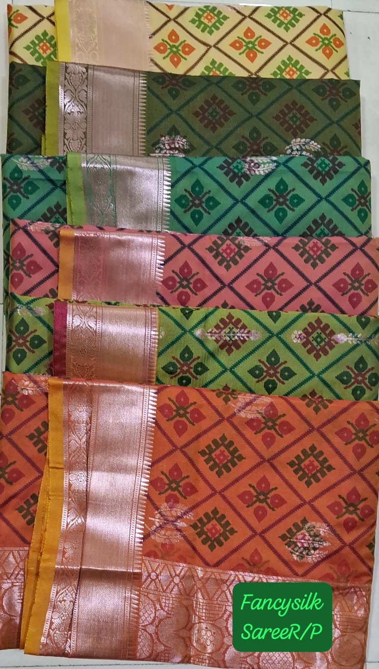 Mulberry Silk Saree – Ikat Inspired Design with Zari Border M.R. Saree Emporium