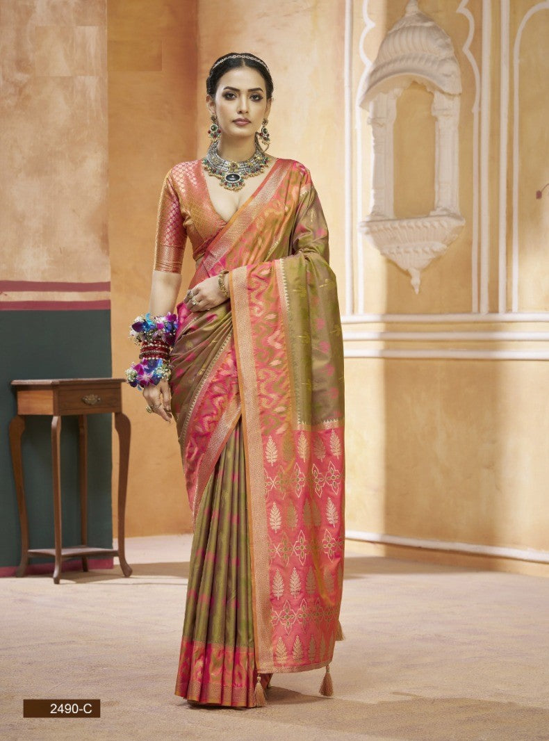 Siyona Silk Saree – 8 Pcs Set | Exclusive Wedding & Festive Collection M.R. Saree Emporium