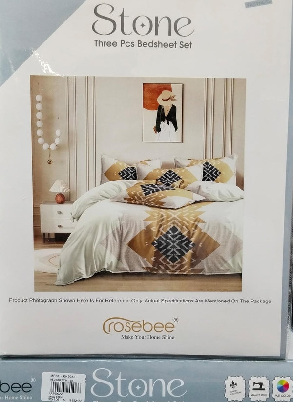Stone Double Bed Sheet Set – Rosebee Luxury Designer M.R. Saree Emporium