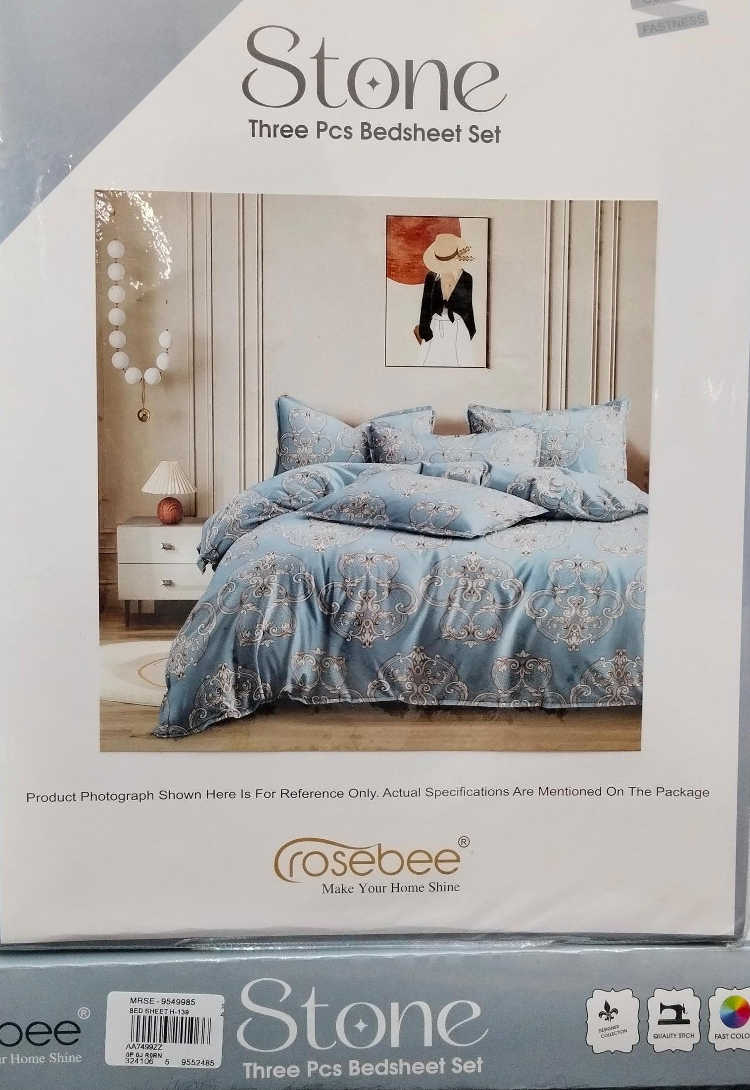 Stone Double Bed Sheet Set – Rosebee Luxury Designer M.R. Saree Emporium