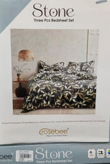 Stone Double Bed Sheet Set – Rosebee Luxury Designer M.R. Saree Emporium