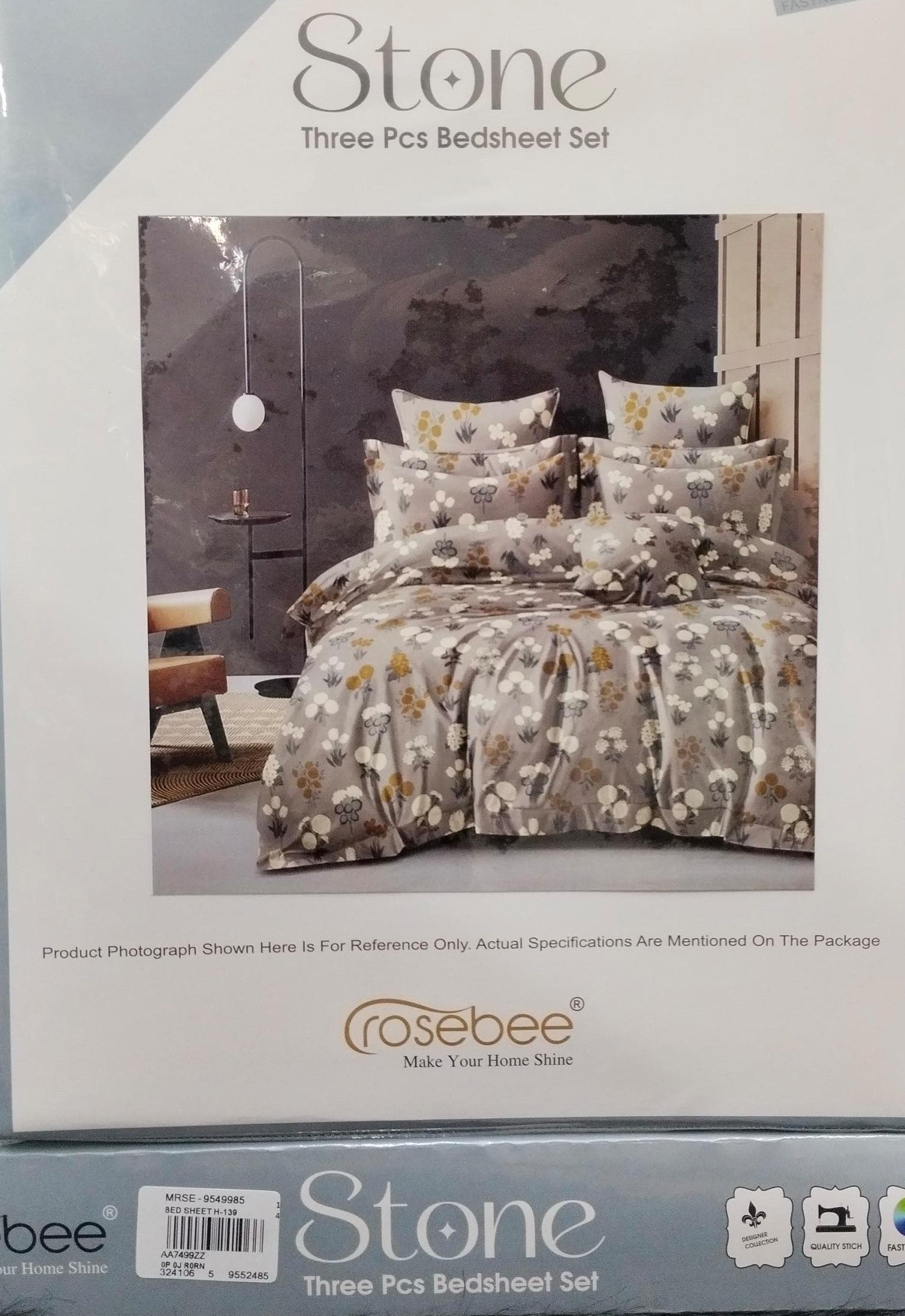 Stone Double Bed Sheet Set – Rosebee Luxury Designer M.R. Saree Emporium