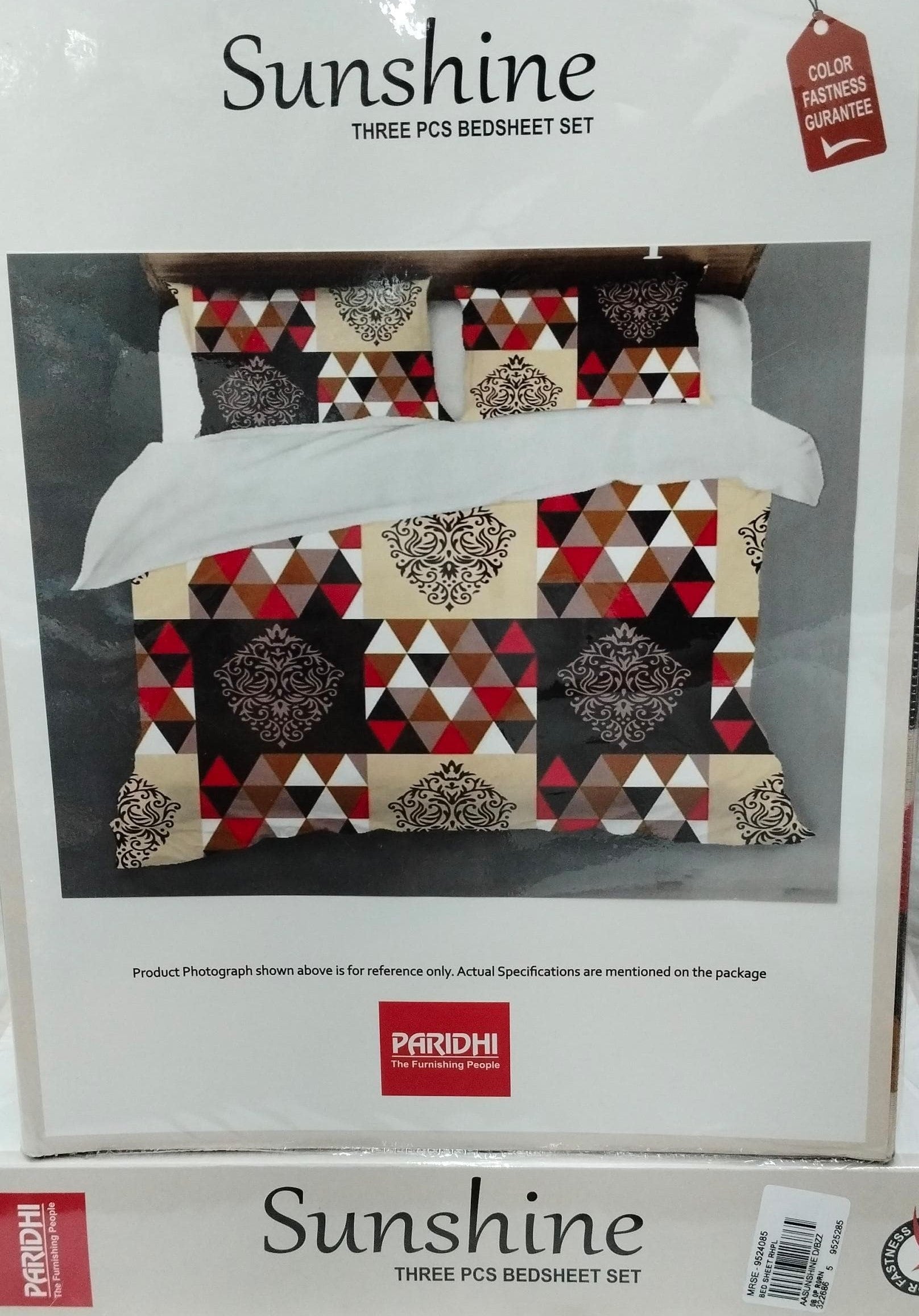 M.R. Saree Emporium Sunshine Design Double Bed Bedsheet – Soft Cotton