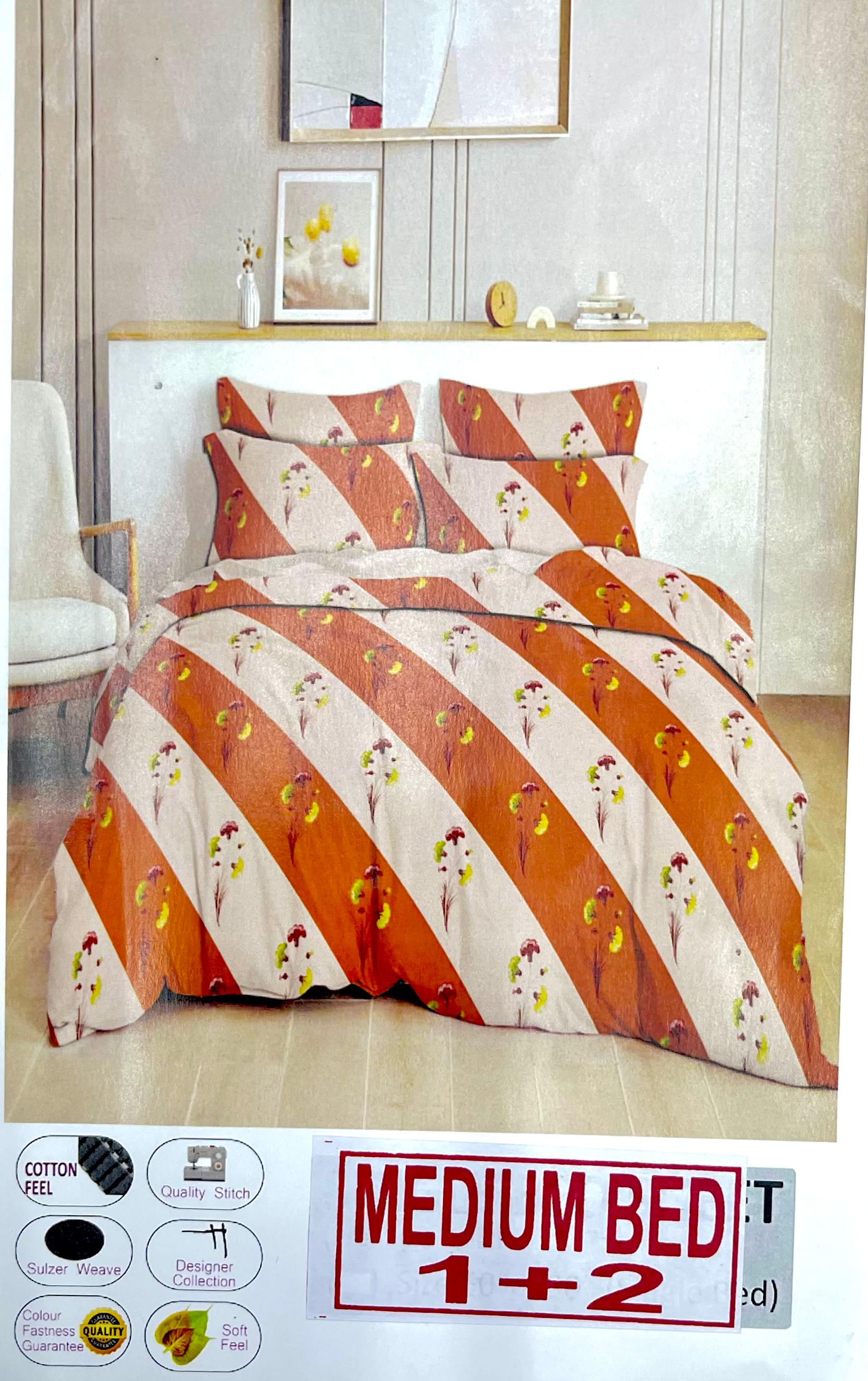 Super Leaf Blended Cotton Single Bed Bedsheet with 2 Pillow Covers – M.R. Saree Emporium