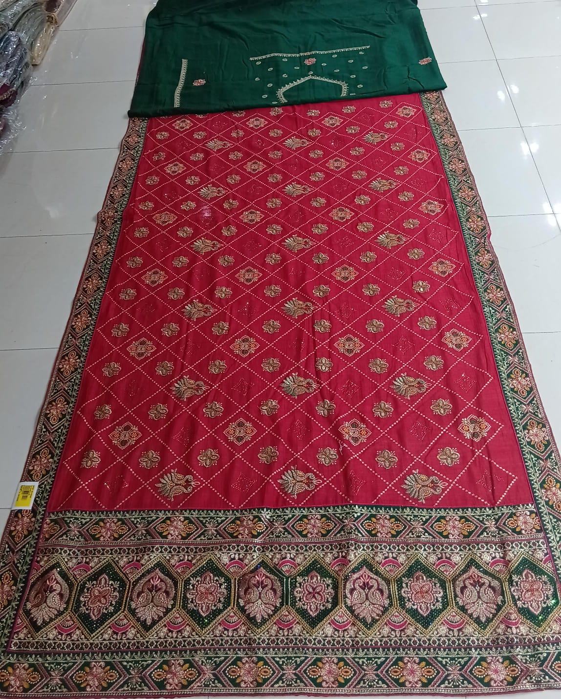 Vichitra Silk Fancy Work Saree with Fancy Border – Set of 5 -M.R. Saree Emporium