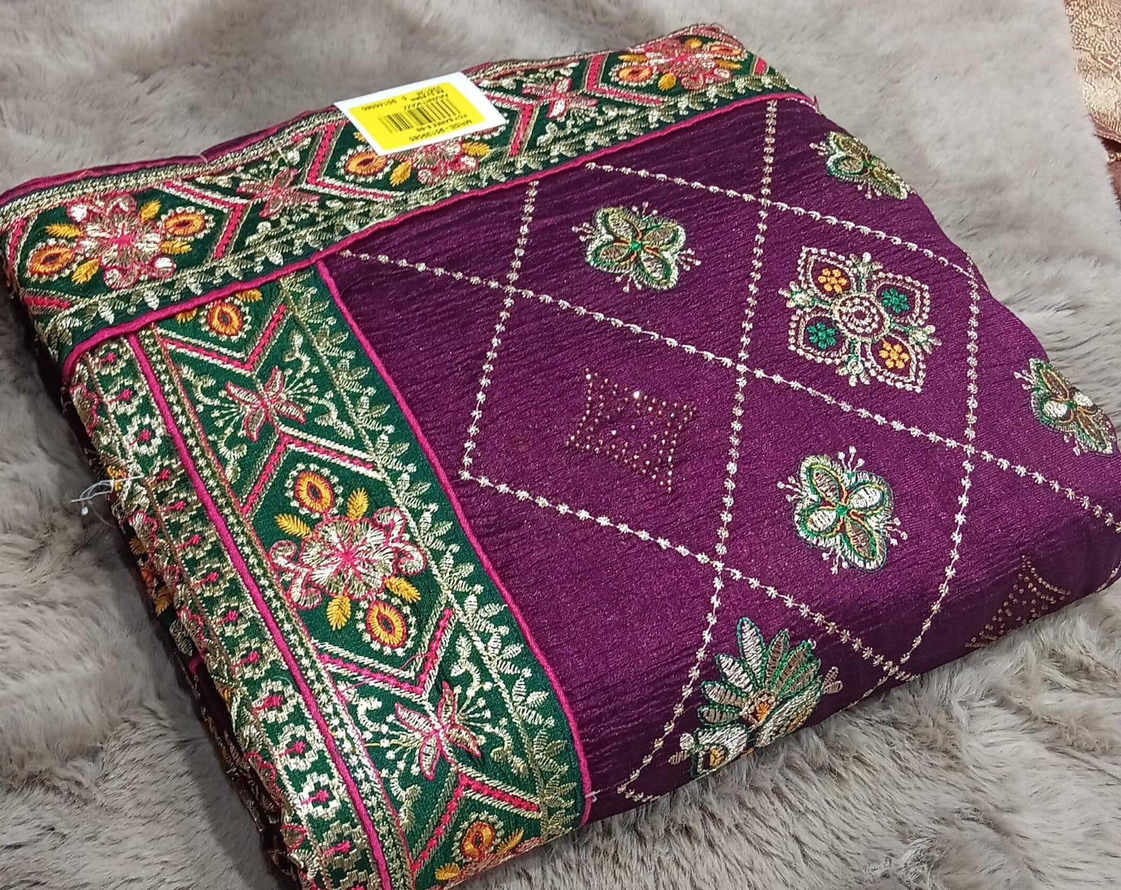 Vichitra Silk Fancy Work Saree with Fancy Border – Set of 5 -M.R. Saree Emporium