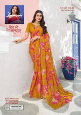 Rang Birangi Fancy Saree for Women Printed Designer Saree - Women Saree - Single Pcs Available - M.R. Saree Emporium