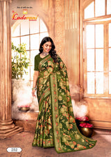 Ladorani Nayab Designer Printed Saree - 8 Pcs Set