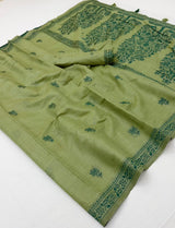 Nakshatra Cotton Saree with Jamdani Style Weaving-6 Pcs Set.