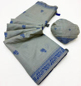 Nakshatra Cotton Saree with Jamdani Style Weaving-6 Pcs Set.