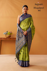 RajPath Nova Tussar Modal Fancy Cotton Saree - 6 PCS Set