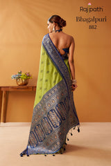 RajPath Nova Tussar Modal Fancy Cotton Saree - 6 PCS Set