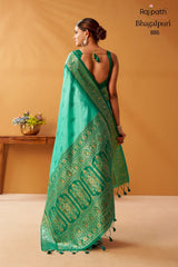 RajPath Nova Tussar Modal Fancy Cotton Saree - 6 PCS Set