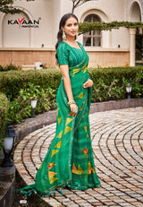 Originals Vol-01 Georgette Fancy Print Saree with Fancy Lace Border – M.R. Saree Emporium