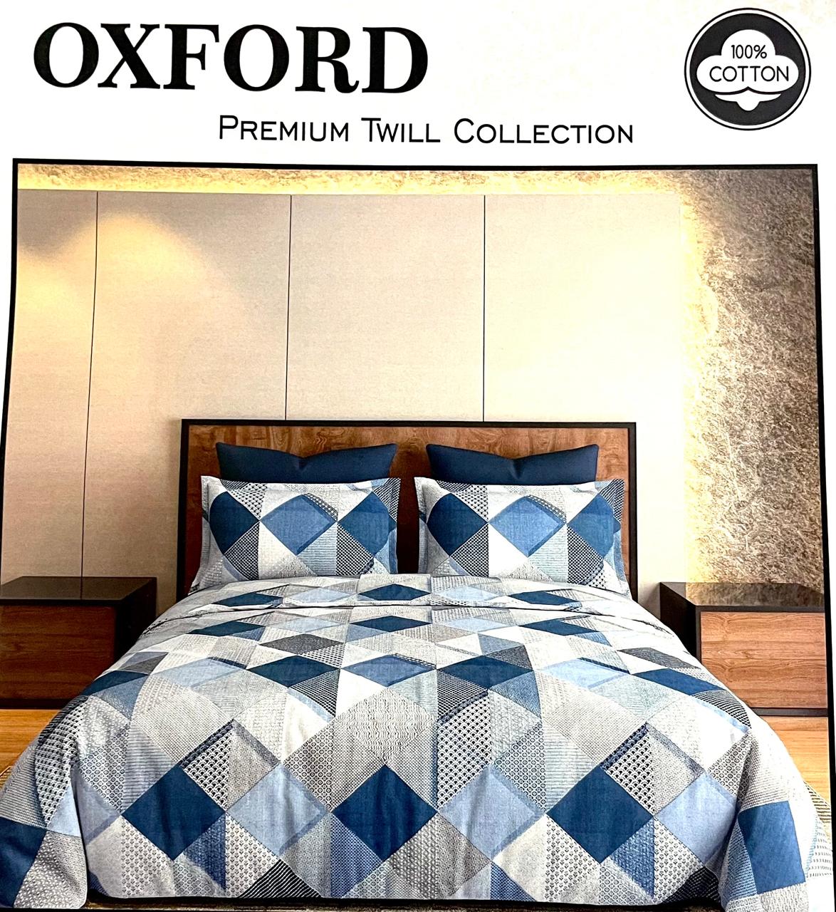 Oxford Pure Cotton Double Bed Bedsheet with Pillow Covers | M.R. Saree Emporium