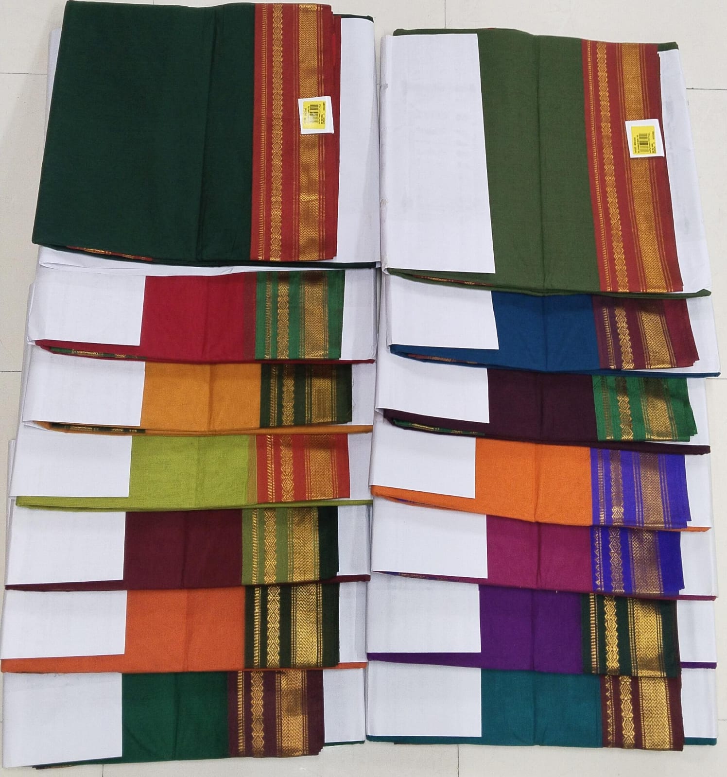 Paithani Cotton Saree 14 Pcs Set -Traditional Zari Border Cotton Sarees – M.R. Saree Emporium