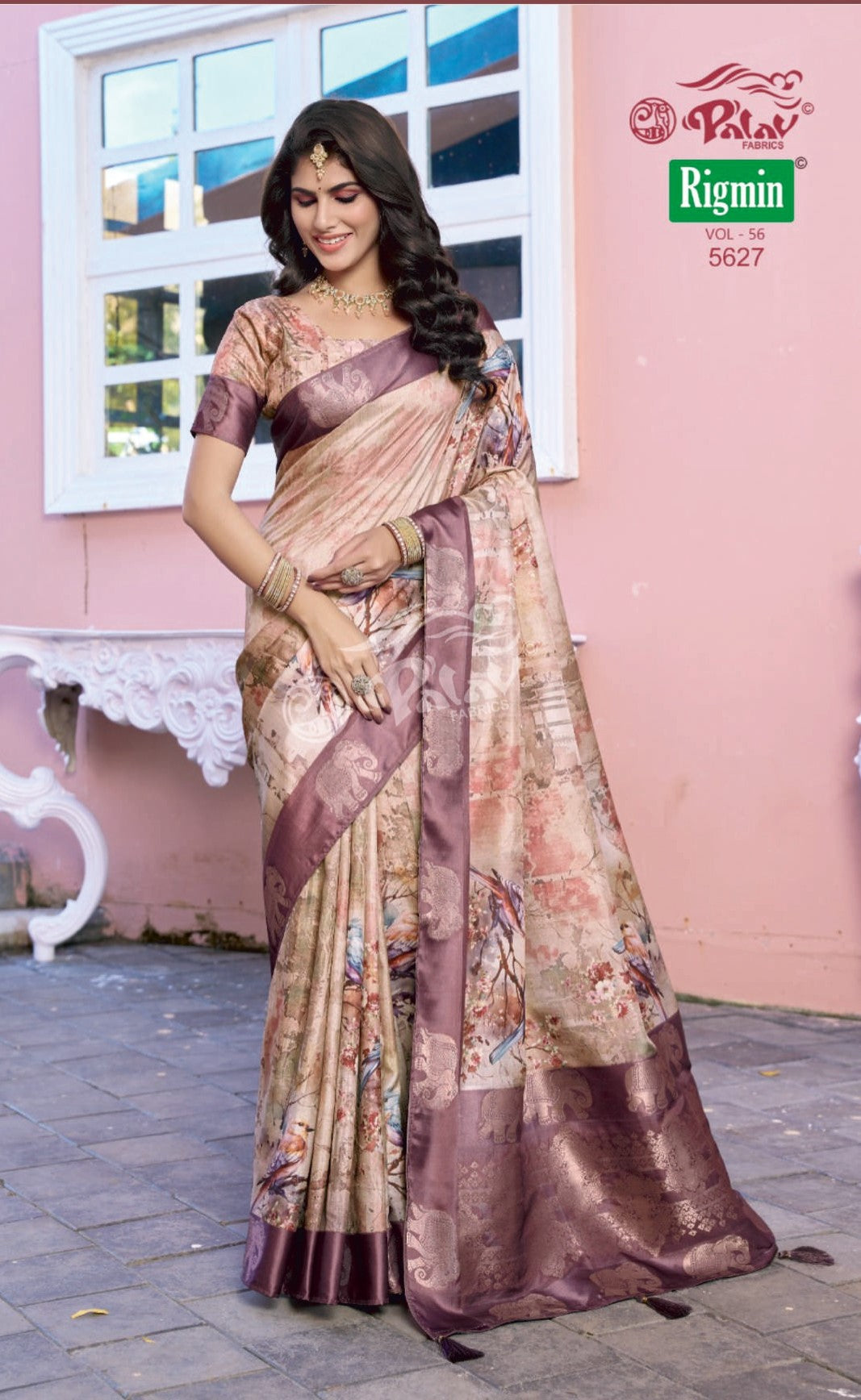 Palav Fabrics Rigmin Vol-56 Fancy Print Saree Set – 12 Pcs -M.R. Saree Emporium