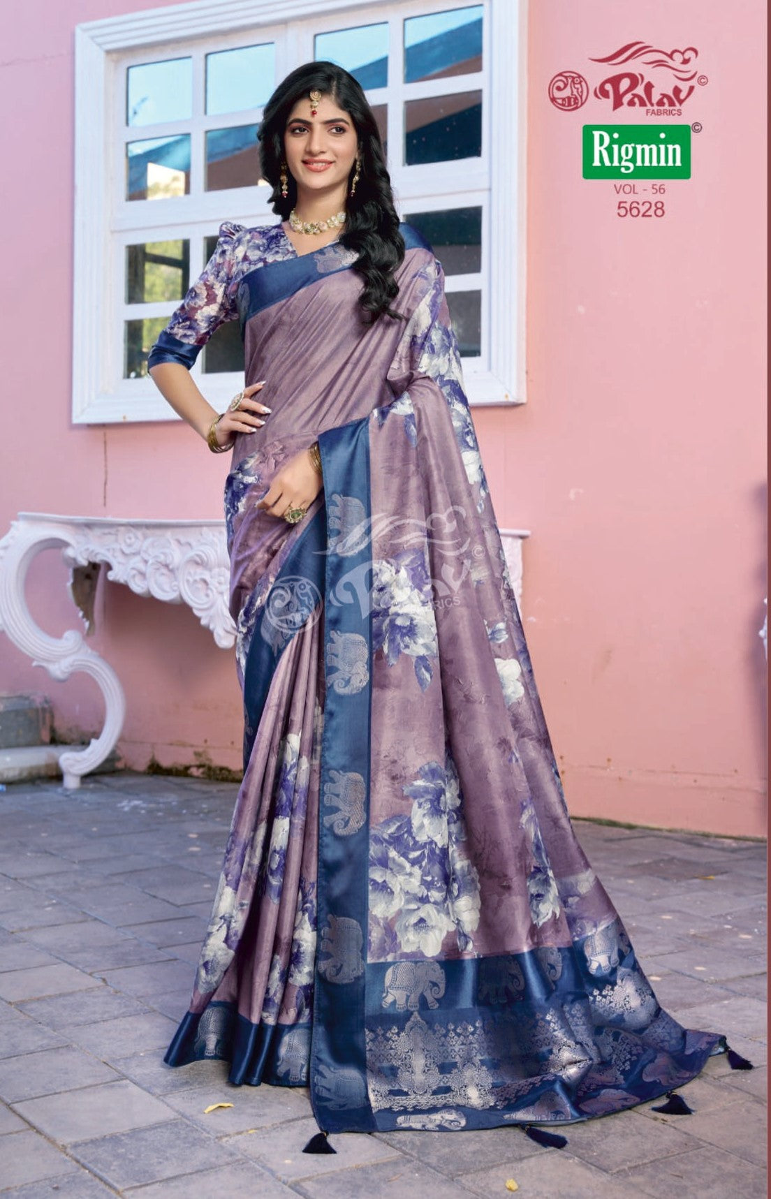 Palav Fabrics Rigmin Vol-56 Fancy Print Saree Set – 12 Pcs -M.R. Saree Emporium