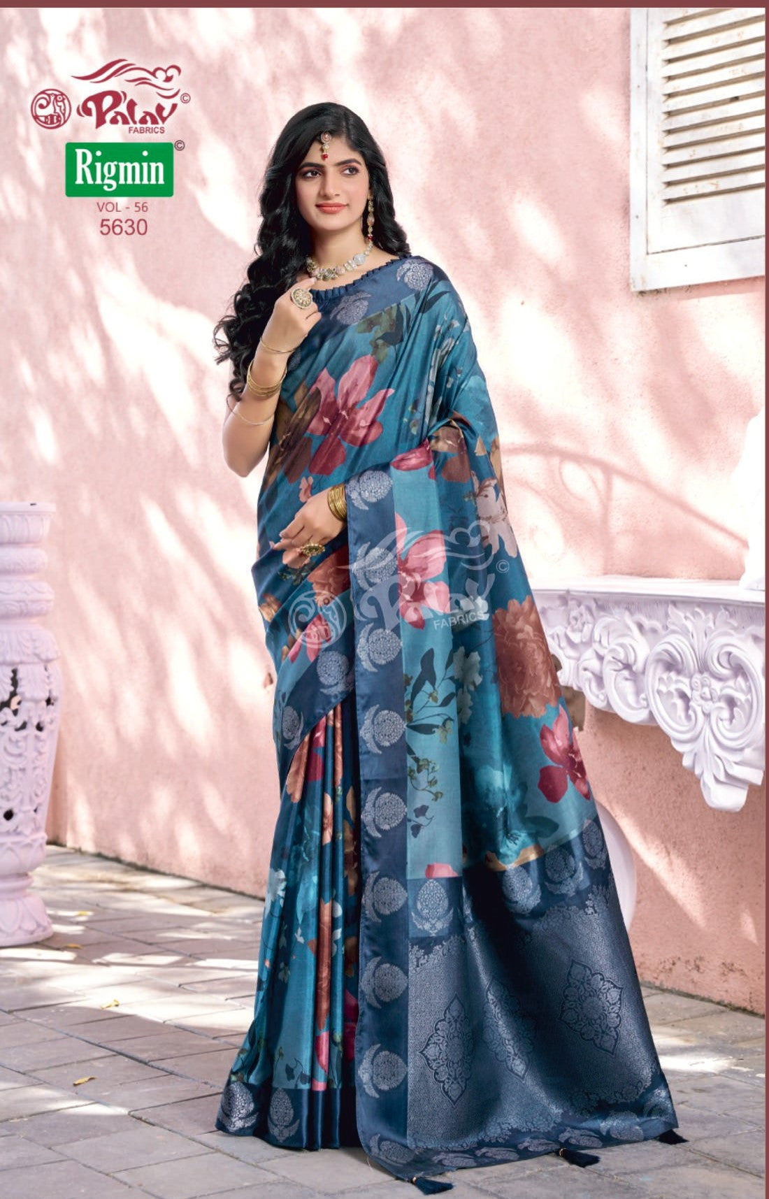 Palav Fabrics Rigmin Vol-56 Fancy Print Saree Set – 12 Pcs -M.R. Saree Emporium