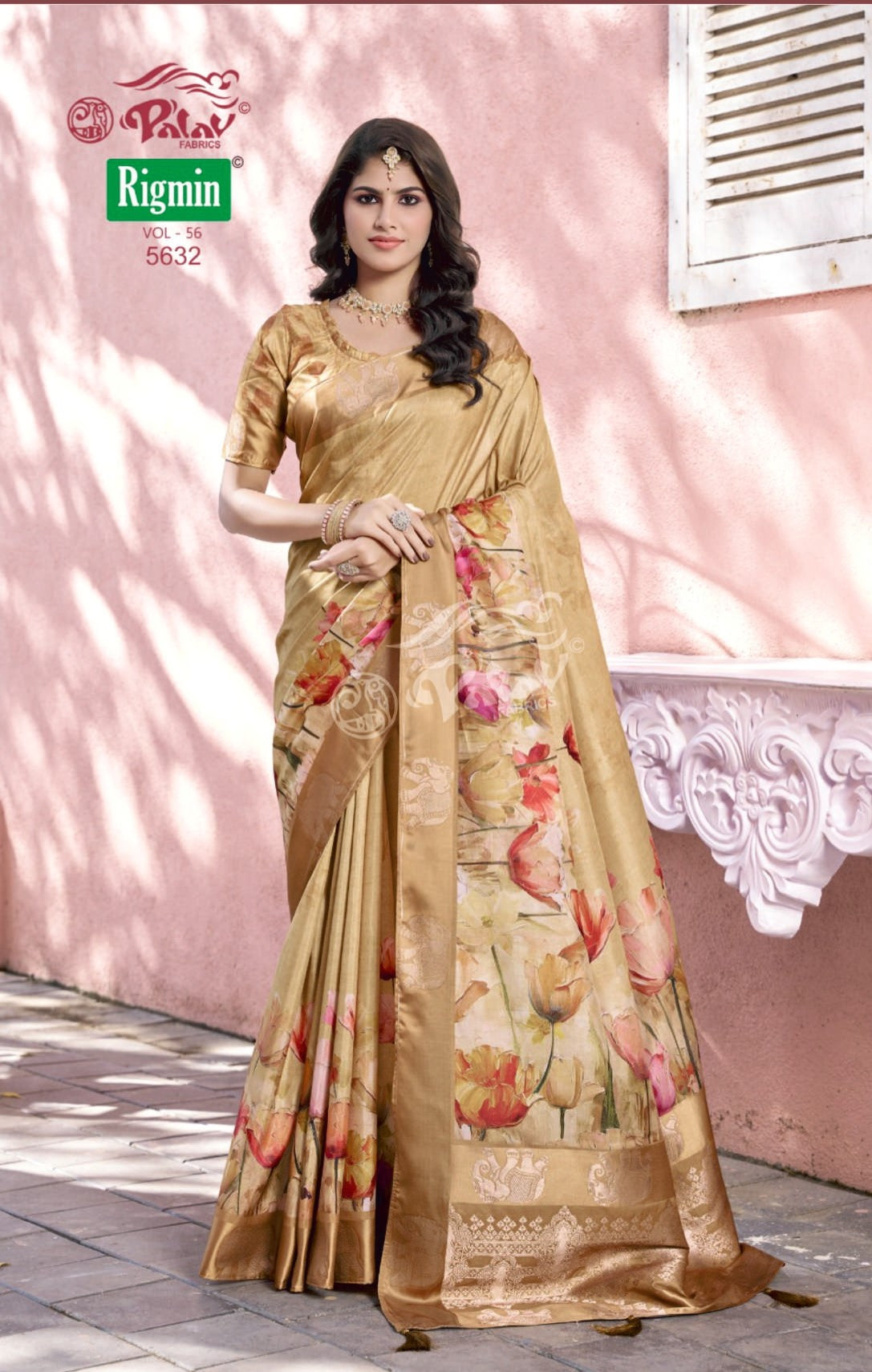 Palav Fabrics Rigmin Vol-56 Fancy Print Saree Set – 12 Pcs -M.R. Saree Emporium