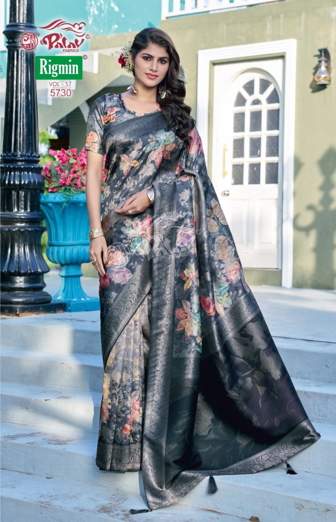 Palav Fabrics Rigmin Vol-57 Silk Digital Fancy Print Saree Set – 12 Pcs -M.R. Saree Emporium