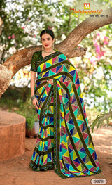 Krishnaleela Panghat-4 Georgette Printed Saree - 8 PCS Set