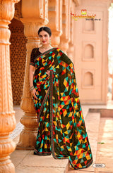Krishnaleela Panghat-4 Georgette Printed Saree - 8 PCS Set