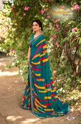 Krishnaleela Panghat-4 Georgette Printed Saree - 8 PCS Set